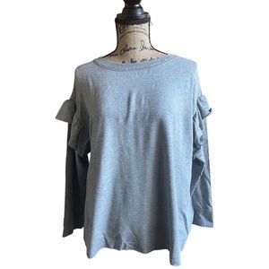 Ugg Grey Ruffle Sleeve Jersey Shirt